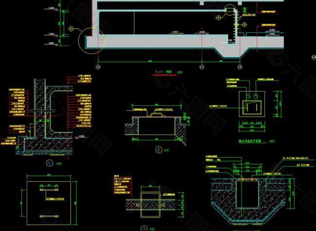 黄埔雅苑 水池及地下室节点详图图片