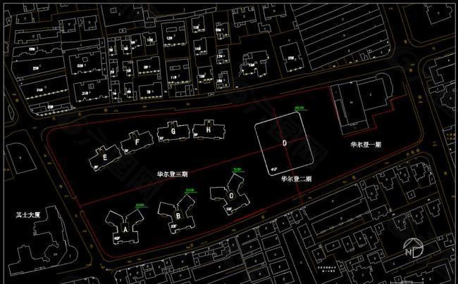 上海华尔登广场 建筑总平面位置图图片