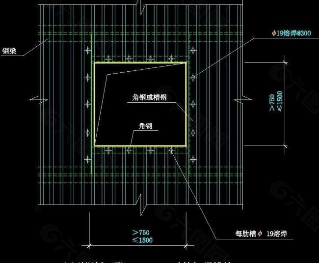 压型钢板开孔加强措施图片