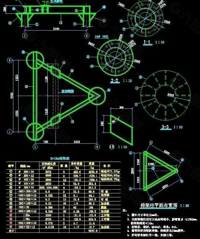 三钢管支架结构详图图片