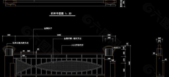 仿古桥栏杆图片