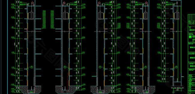 tcl工业研究院 电梯井道剖面图图片