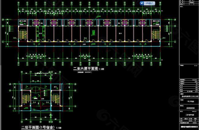 1 2号宿舍楼2 6层平面图片