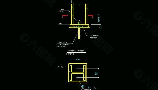 工字形截面柱铰接柱脚构造图片