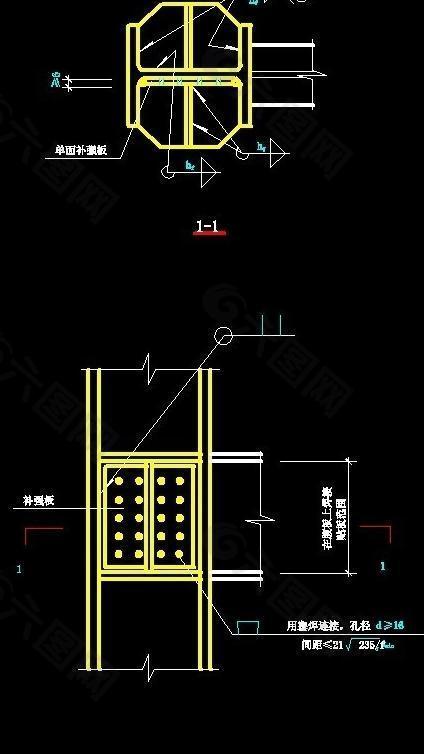 钢柱腹板在节点域的补强措施图片