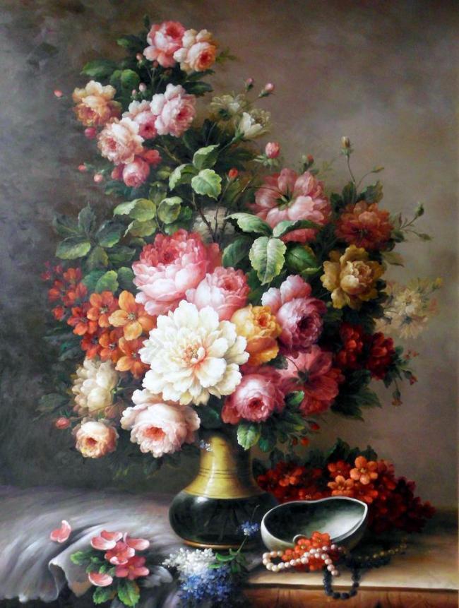 古典花卉 油画图片