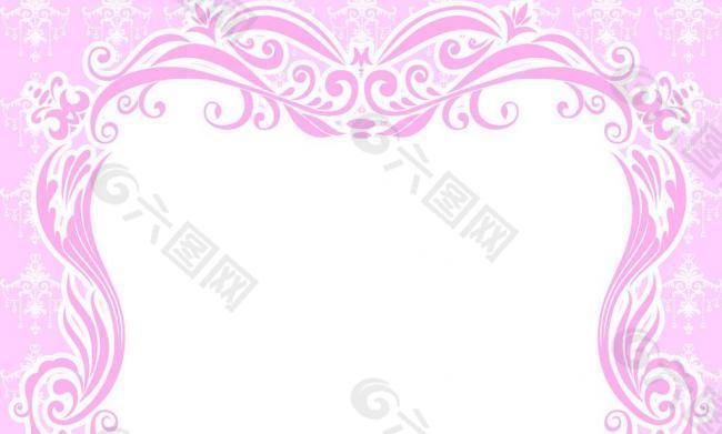 婚庆边框 底纹 粉色图片