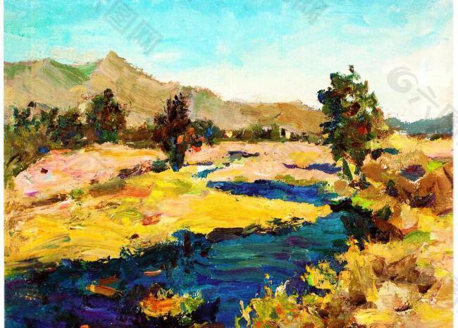 风景油画图片