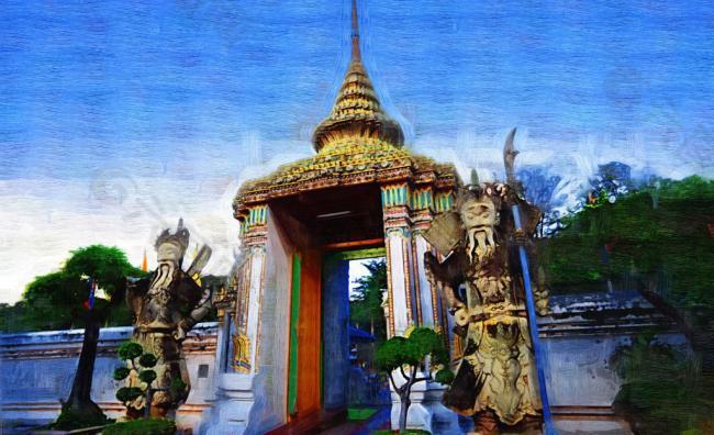 东南亚风情寺庙建筑图片