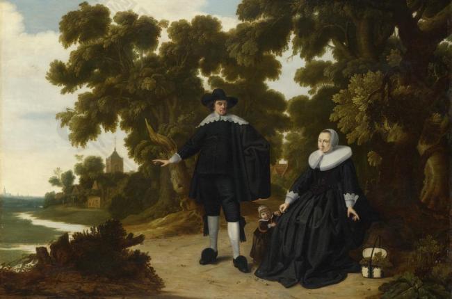 范hensbeeck画像 他的妻子和孩子图片