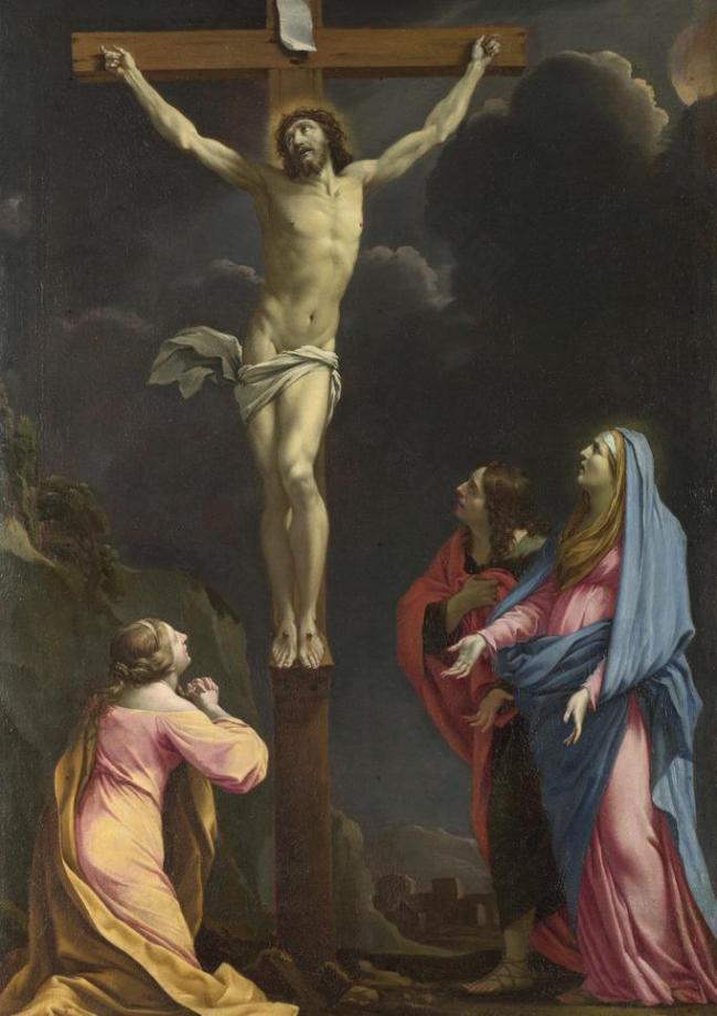 基督在十字架上 圣母 圣人图片