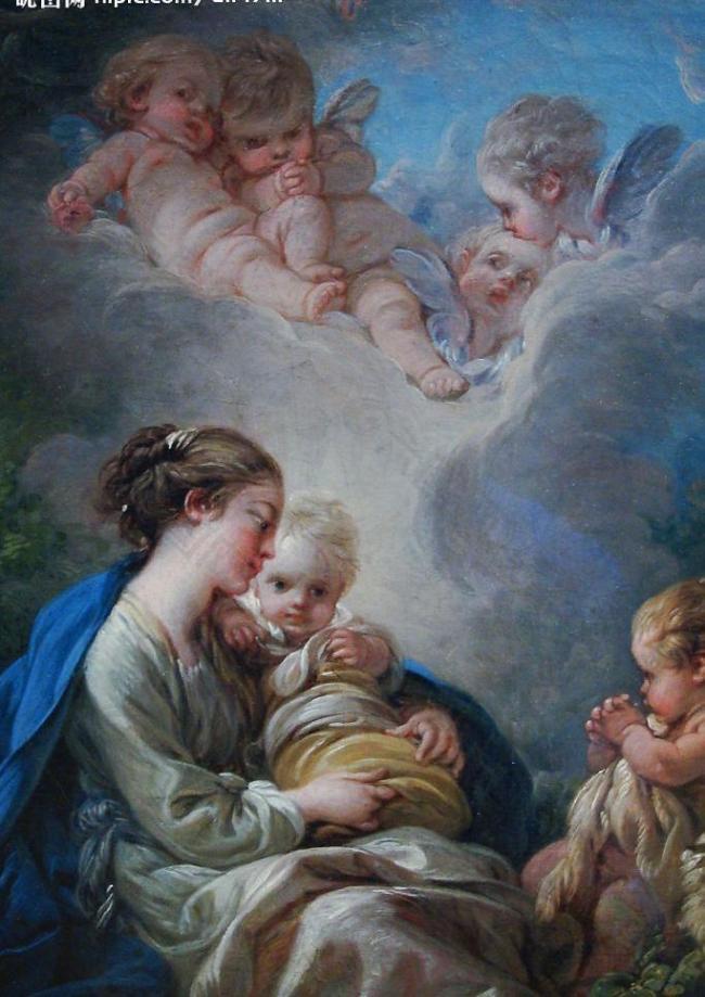 维尔吉与儿童和天使图片