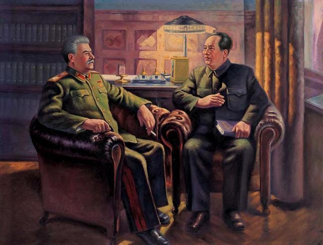 毛泽东与斯大林图片
