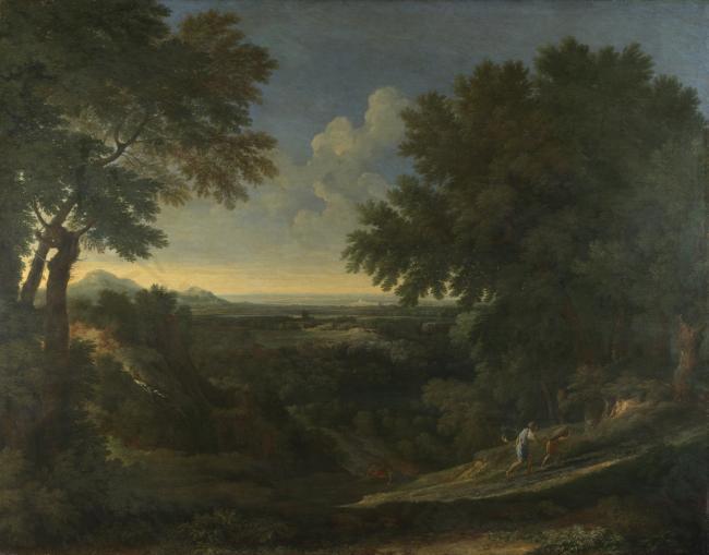 Gaspard Dughet - Landscape with Abraham and Isaac大师画家古典画古典建筑古典景物装饰画油画