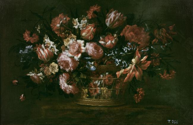 Perez, Bartolome - Canasto de flores, Second half of 17 Century大师画家宗教绘画教会油画人物肖像油画装饰画