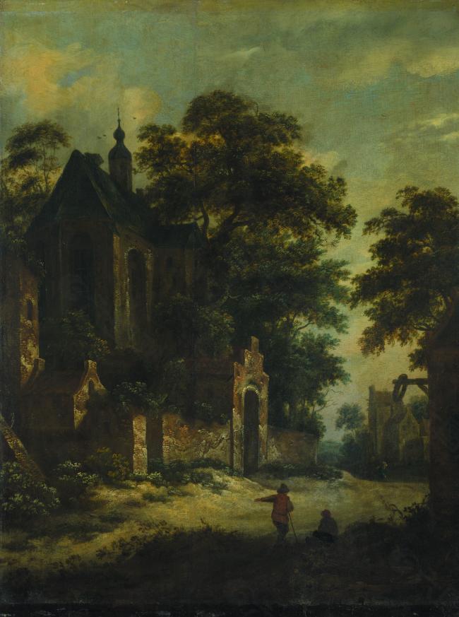 Roelof van Vries - A View of a Village大师画家古典画古典建筑古典景物装饰画油画