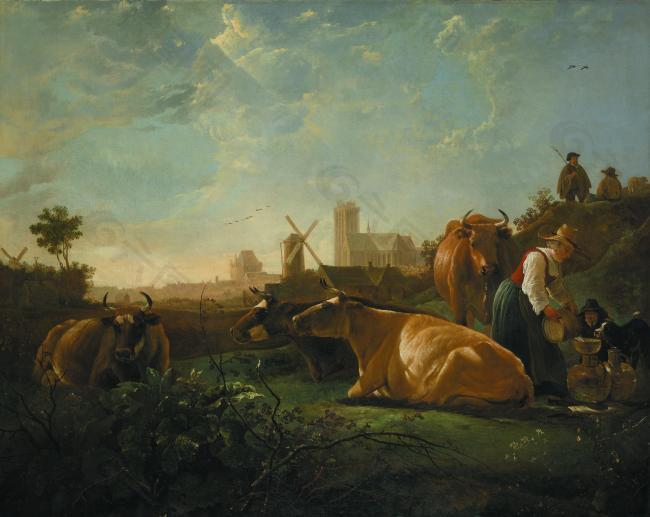 Aelbert Cuyp - The Large Dort大师画家古典画古典建筑古典景物装饰画油画