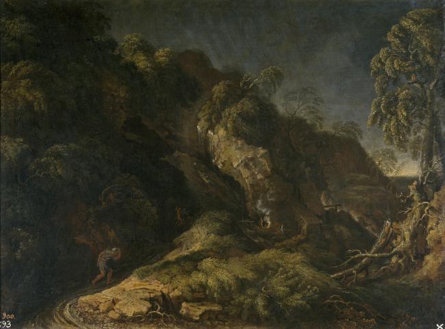 Dughet, Gaspard - El huracan, Ca. 1667大师画家古典画古典建筑古典景物装饰画油画