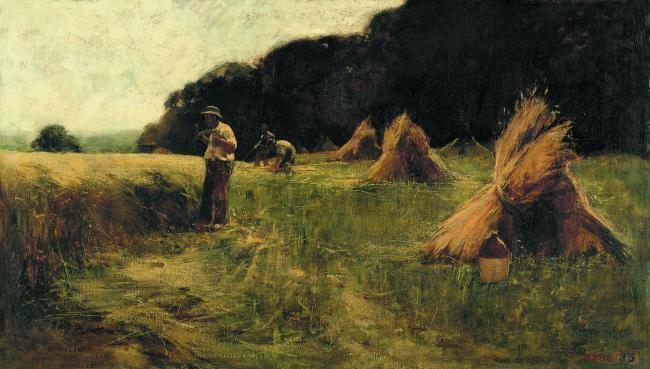 Leon-Augustin Lhermitte - The Harvesters, 1870-1880大师画家古典画古典建筑古典景物装饰画油画