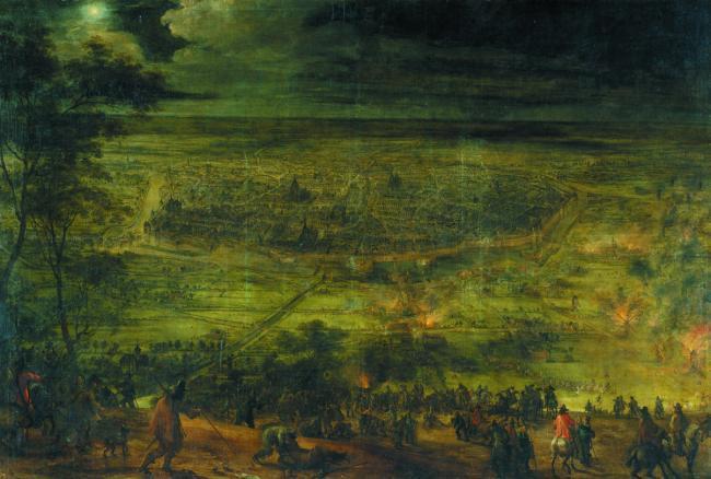 Snayers, Peter - Ataque nocturno a Lille, 1650大师画家古典画古典建筑古典景物装饰画油画