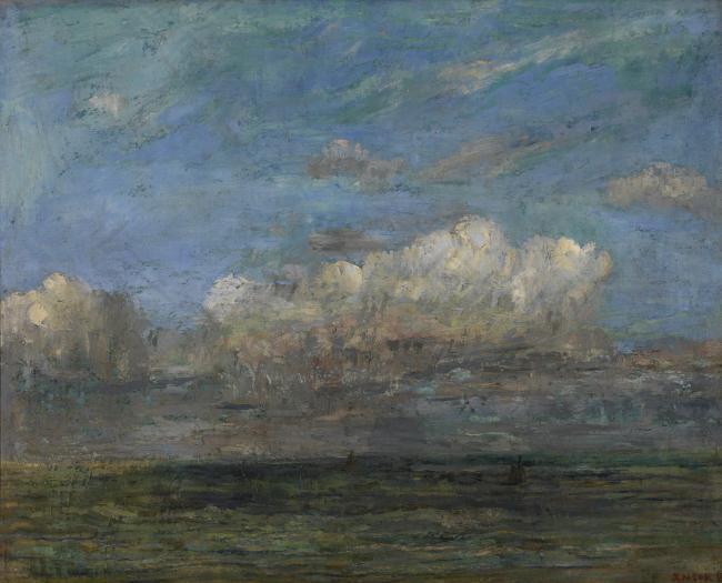 James Ensor - The White Cloud大师画家古典画古典建筑古典景物装饰画油画