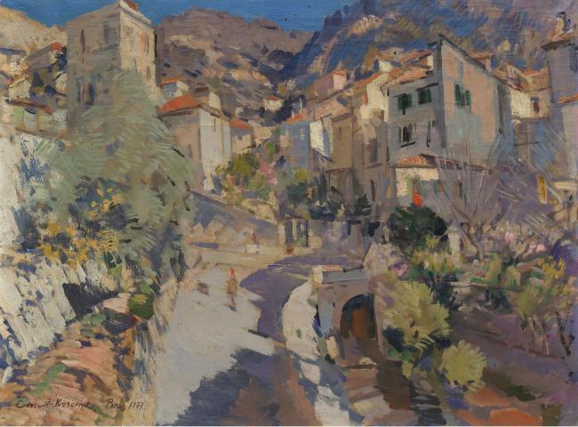 Constantin Korovin - Outskirts of Nice, 1927.jpeg大师画家风景画静物油画建筑油画装饰画