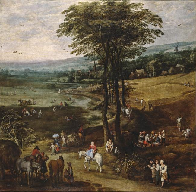 Momper, Joos de II_ Brueghel the Elder, Jan - La vida en el campo, 1620-22大师画家古典画古典建筑古典景物装饰画油画