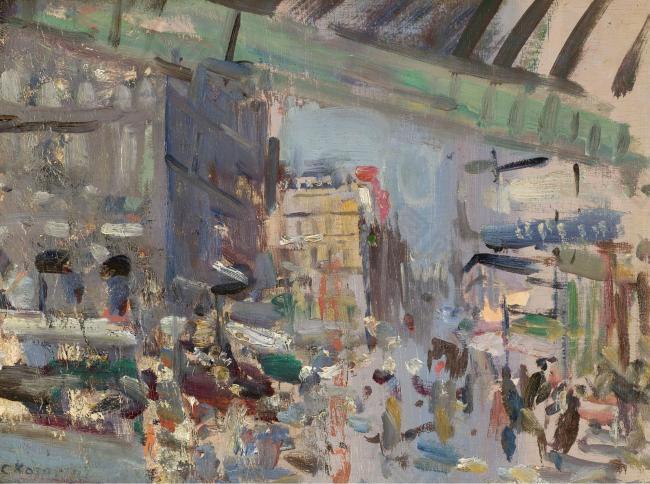 Constantin Korovin - Saint Lazare Station.jpeg大师画家风景画静物油画建筑油画装饰画