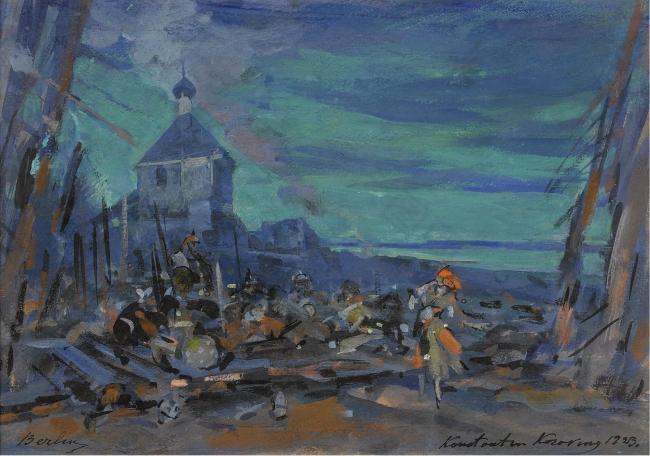 Constantin Korovin - Set Design, 1923.jpeg大师画家风景画静物油画建筑油画装饰画