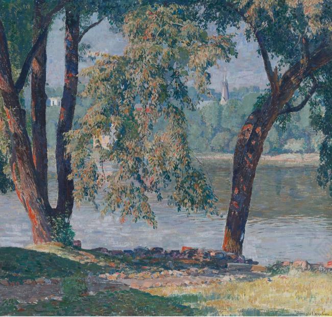 Daniel Garber - Elm Bough, 1940.jpeg大师画家风景画静物油画建筑油画装饰画