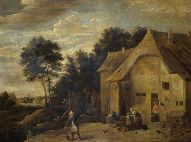 Teniers, David - La casa rustica大师画家古典画古典建筑古典景物装饰画油画