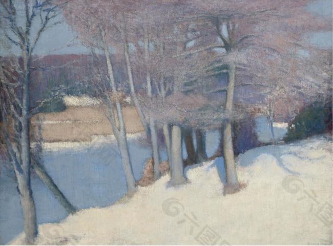 Edmund William Greacen - Winter Woods.jpeg大师画家风景画静物油画建筑油画装饰画