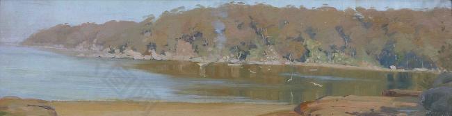 Elioth Gruner - Taylor`s Bay, 1913.jpeg大师画家风景画静物油画建筑油画装饰画