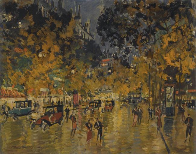 Constantin Korovin - Parisian Boulevard 02.jpeg大师画家风景画静物油画建筑油画装饰画