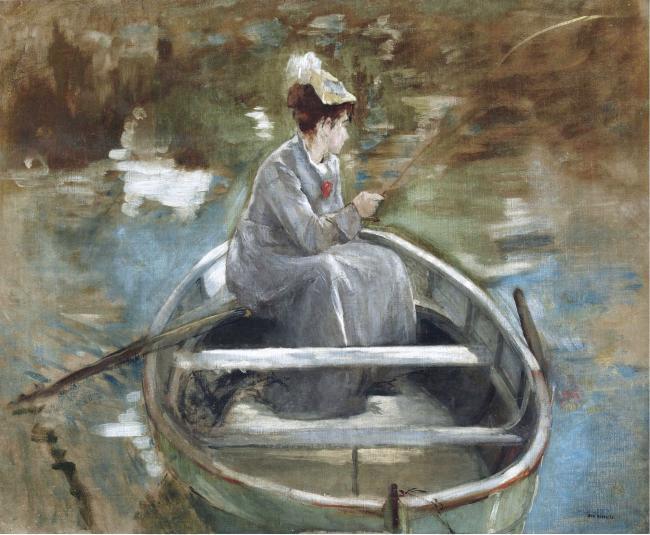 Eva Gonzales - In the Boat.jpeg大师画家风景画静物油画建筑油画装饰画