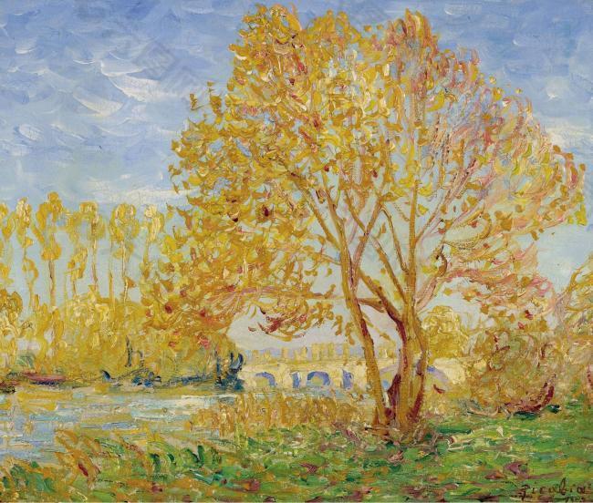 Francis Picabia - Effect of Autumn, 1907大师画家风景画静物油画建筑油画装饰画