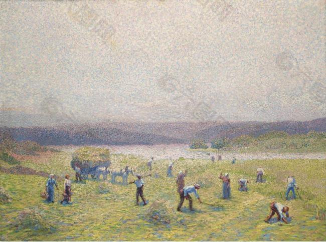 Andre Leveille - The Dryers of Hay, 1911.jpeg大师画家风景画静物油画建筑油画装饰画
