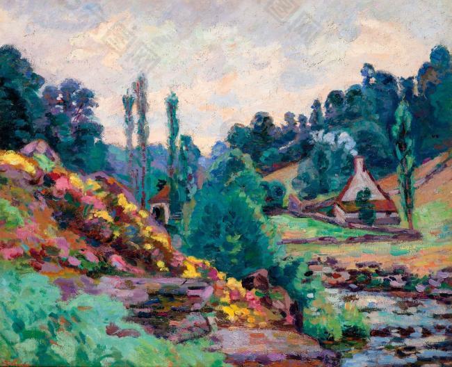 Armand Guillaumin - The Mill of Jonon Creuse, 1906大师画家风景画静物油画建筑油画装饰画