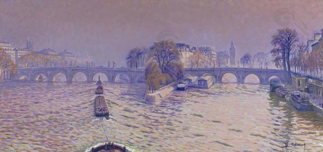 Gustave Cariot - Pont Neuf, Paris大师画家风景画静物油画建筑油画装饰画