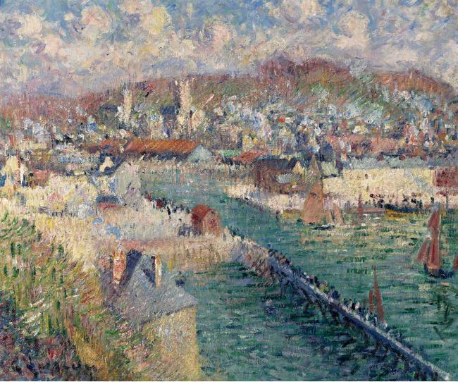 Gustave Loiseau - The Port of Fecamp, 1925大师画家风景画静物油画建筑油画装饰画