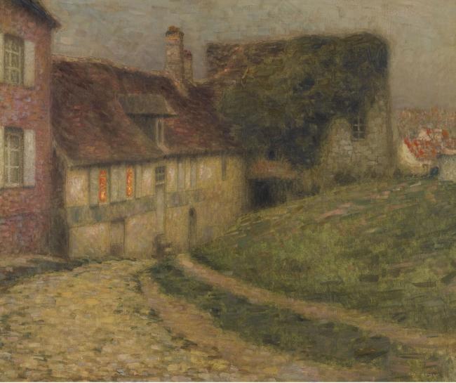 Henri Le Sidaner - Old Houses, 1903大师画家风景画静物油画建筑油画装饰画