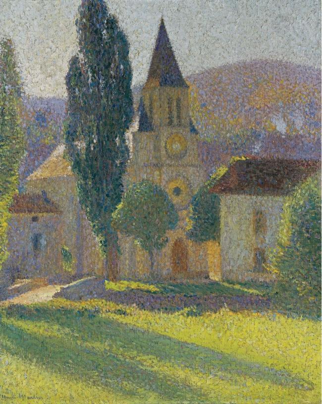Henri Martin - The Church at Labastide-du-Vert 大师画家风景画静物油画建筑油画装饰画