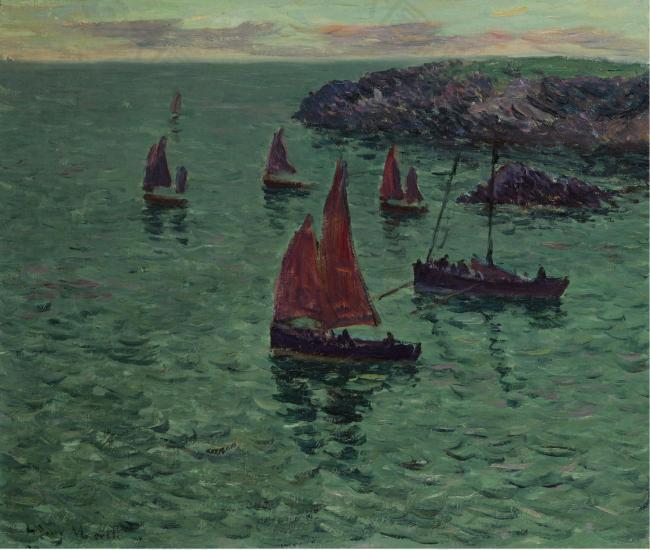 Henry Moret - The Sea with Pinnaces, 1897大师画家风景画静物油画建筑油画装饰画