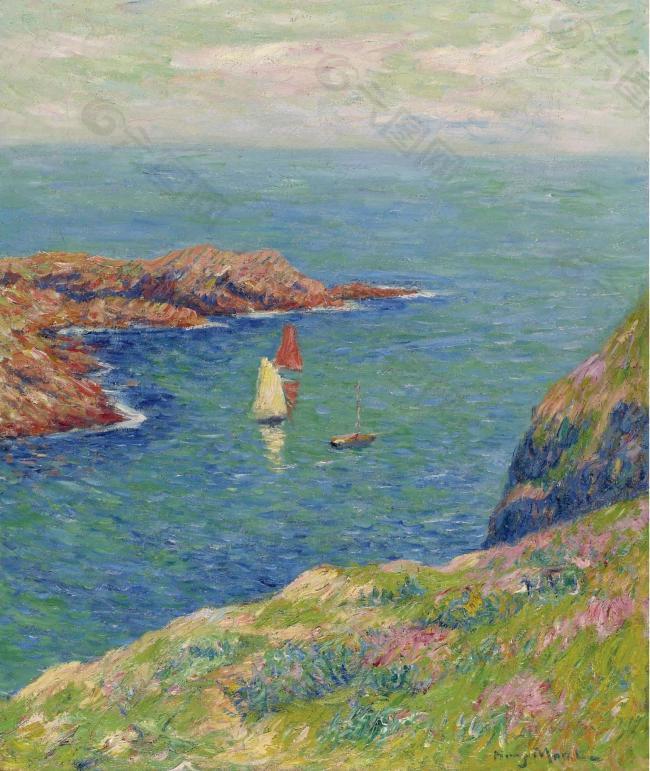 Henry Moret - The Isle of Ouessant大师画家风景画静物油画建筑油画装饰画