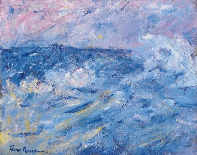 John Peter Russell - Stormy Sky and Sea, Belle-Ile, off Brittany大师画家风景画静物油画建筑油画装饰画