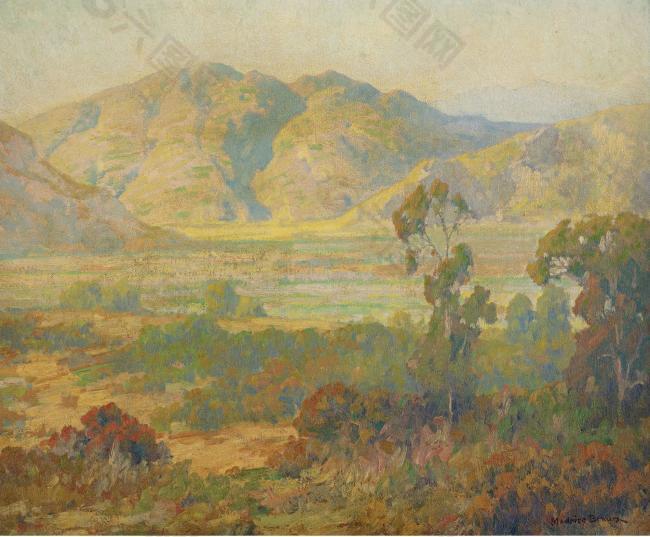 Maurice Braun - Desert Panorama大师画家风景画静物油画建筑油画装饰画