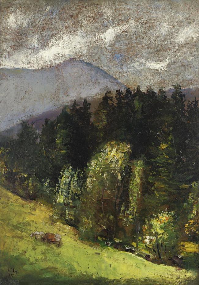 Lesser Ury - Landscape, 1899大师画家风景画静物油画建筑油画装饰画