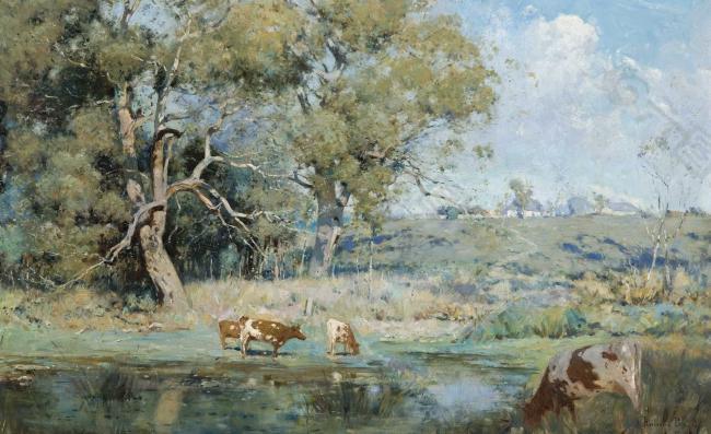 Penleigh Boyd - The Boyd Homestead at Yarra Glen, 1910大师画家风景画静物油画建筑油画装饰画