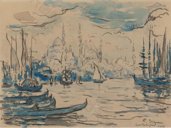 Paul Signac - Constantinople, 1907大师画家风景画静物油画建筑油画装饰画