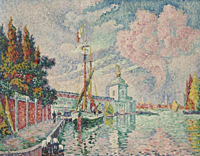 Paul Signac - La Dogana, Venice, 1923大师画家风景画静物油画建筑油画装饰画
